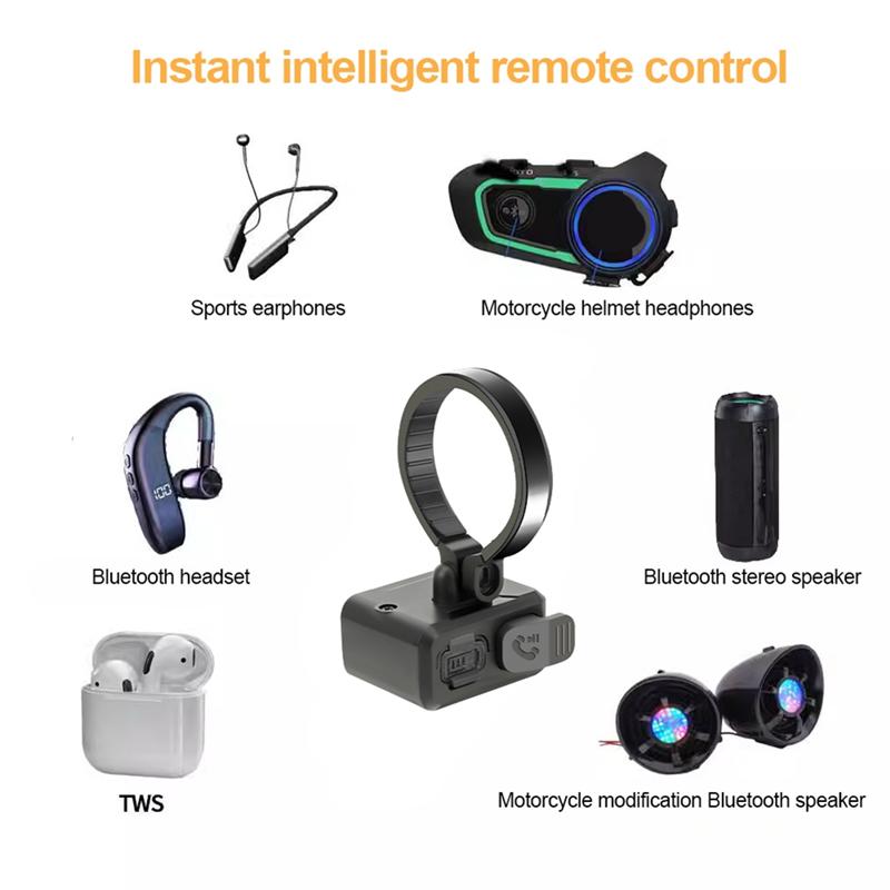 

Bluetooth Мотоциклетный Пульт Управления на Руле Звонки в Режиме Громкой Связи Пульт Дистанционного Управления Беспроводной Велосипедный Пульт Управления Медиа на Руле