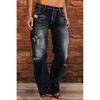 Women's Jeans Slim Fit and Slimming Washed Flared Pants Women's Pants Long Pants