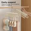 Suspender Hanger Underwear Vest Organizer Hook Strong Load-bearing Multifunctional Wardrobe Hanger with Multiple Hooks
