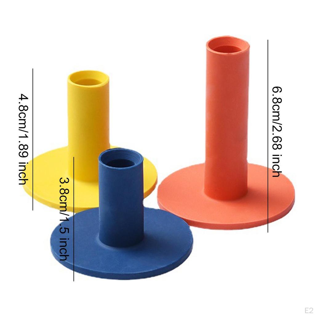 3x Gummi Golf Tee Park Professionelle Praxis Tees Ball Halter für Hinterhof