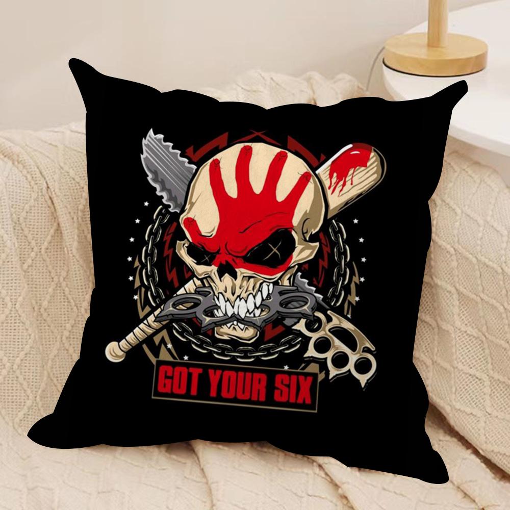 Five F-Finger Death P-Punch Cushion Cover Soft Plush Fabric Double-Sided Printed Sofa Cushion Cover For All Seasons Home Decor