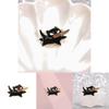 Cat Charming Brooch Stylish Alloy Pin With Playful Cartoon Character Design
