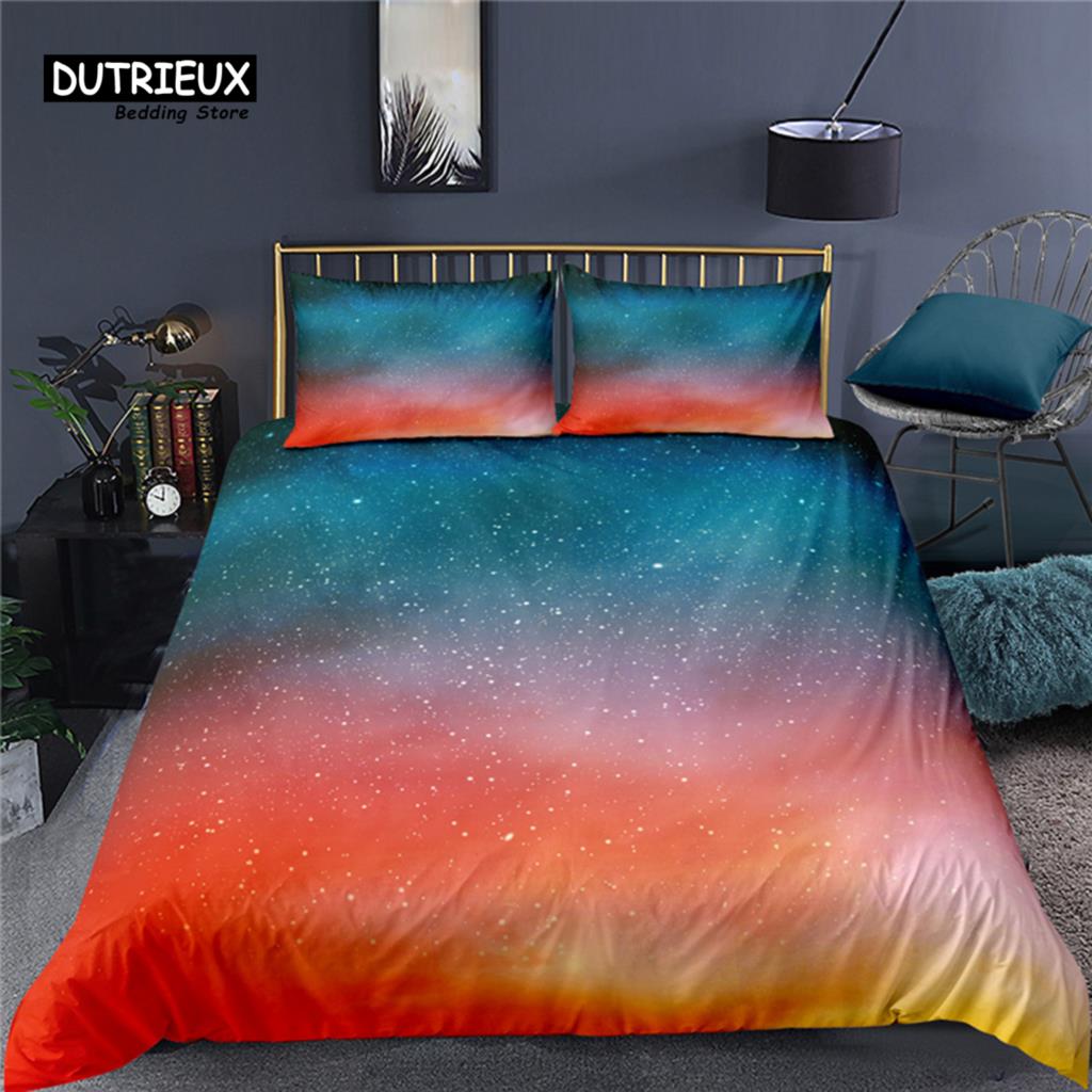 Luxury 3D Color Cloud Print Home Living Comfortable Duvet Cover Pillowcase Kid Bedding Set Queen and King EU/US/AU/UK Size