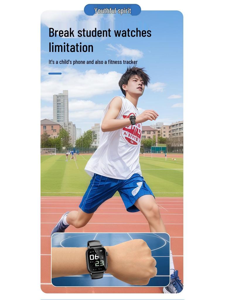 Middle School Student Smartwatch: Kids' Video, GPS, SIM Dual Call.