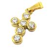 Les Trésors De Lily [D9513] - Gold Plated 'Cross' Pendant