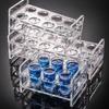 Large Capacity 6 8 12 Hole Glass Tray Cup Organizer Wine Glass Display Stand Holder for Bar Restaurant Kitchen