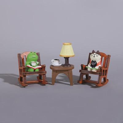 Japanese Frog Reading Rocking Chair Ornament - Cute Desk Decompression Gift Craft