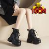 Women's Genuine Leather Platform Ankle Boots - Plush, Lightweight, Martin Style for Fall/Winter