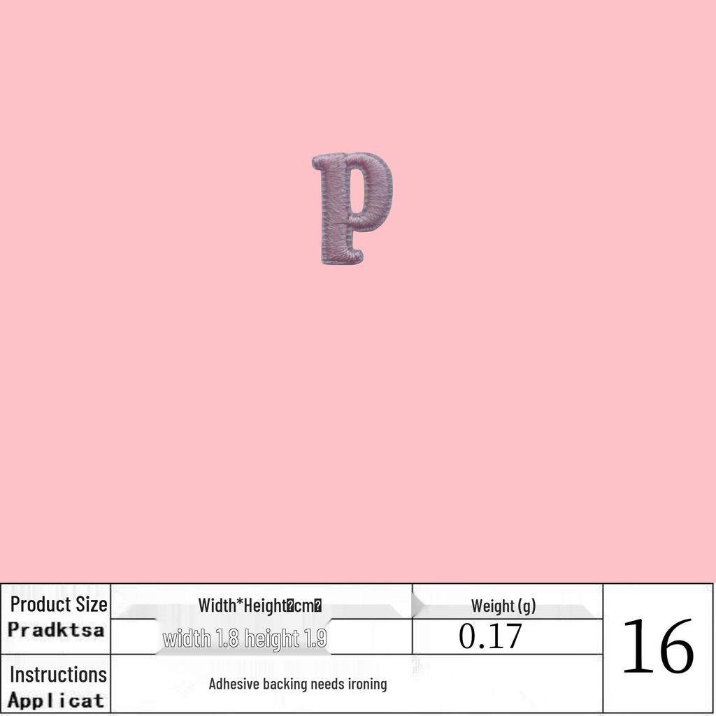 Pink English Letter Iron-on Embroidery Cloth Patch for Clothing