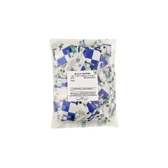 Naturesmith Salt Sachet (250 Pieces) & Black Pepper Sachet (250 Pieces) Combo +Free Pizza Pouch