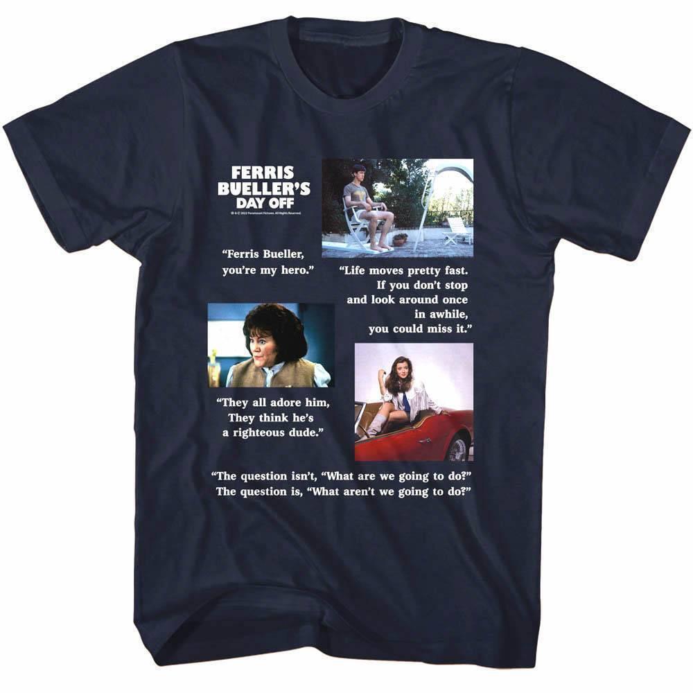 Ferris Bueller Day Off Quotes Men T Shirt XL