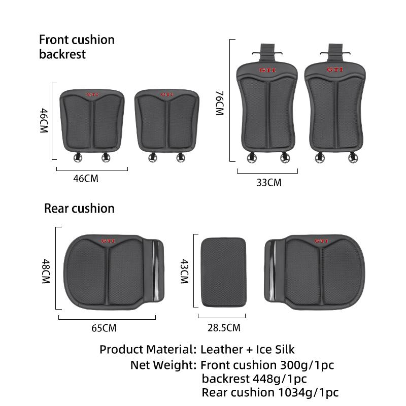 For Volkswagen NKSCar Seat Cushion Honeycomb Breathable Cool Ice Silk  For VW GTI Golf Polo Passat Scirocco Tiguan Jetta T-ROC Touareg Touran CC