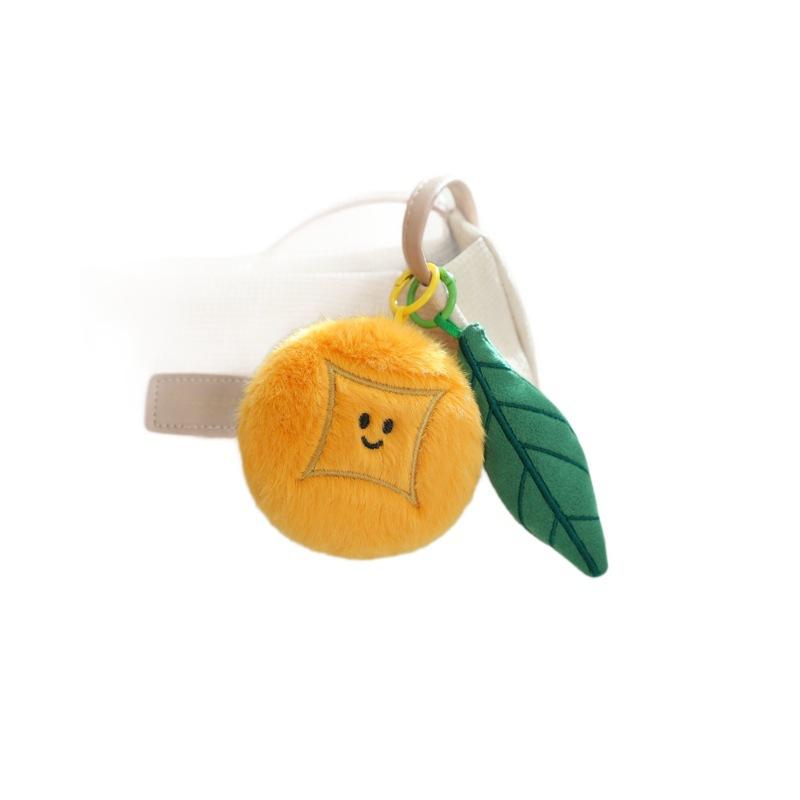 New Creative Simulation Grape Pendant Doll Cute Fruit Lychee Plush Toy Bag Keychain