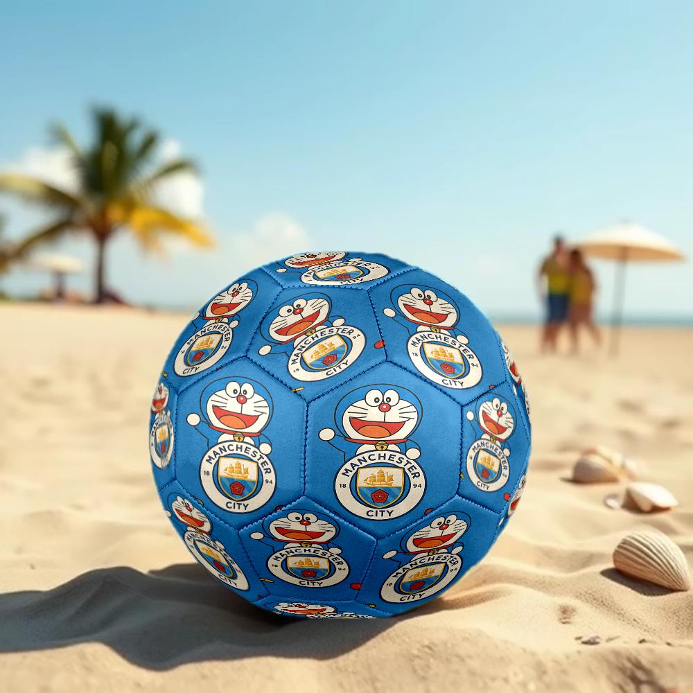 1pc Manchester City Crest Snowscape Size 5 Soccer Ball PVC Football Sports Matches Training Outdoor Games Beach Elastic Balls 070120