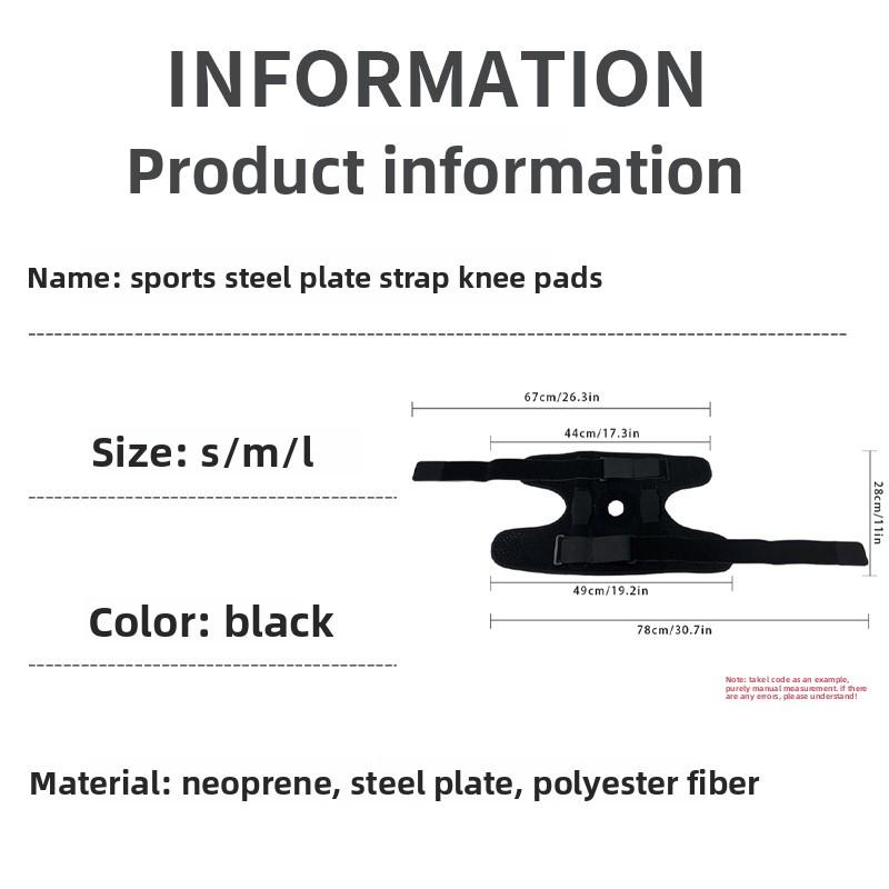 Sports Knee Pads Aluminum Plate Adjustable Pressurized Basketball Running Leg Pads Silicone Shock Absorber Patella Band Meniscus Knee Pads