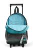 Rucsac cu roți Minik Yuva, gri turcoaz, cu două compartimente, Batik, 24068