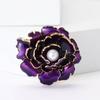 High-End Exquisite Enamel Peony Brooch Temperament High-End Women'S Cheongsam Shawl Corsage Jewelry Pin