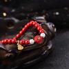 Imperial Cinnabar Lotus Bracelet - Women's Ethnic Style Buddhist Beads