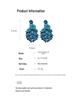 Silver Needle Blue Rhinestone Flower Vintage Dangle Earrings - Exaggerated Design, New Fashion, Luxurious Ear Jewelry.