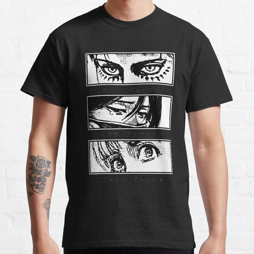 Shingeki No Kyojin Mikasa Żołnierz Ackerman Attack On Titan Shingeki Mang Krótki Rękaw AOT Koszulka Anime dla mężczyzn Bawełna 6XL Góra