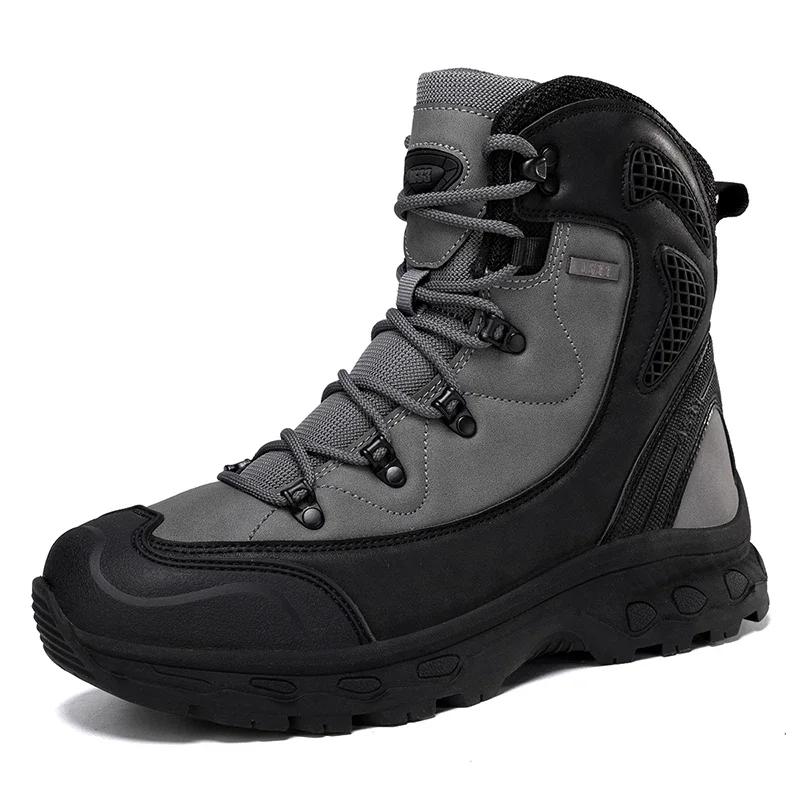 Men Tactical Boots Lace Up Military Ankle Desert Climbing Hiking Shoes Size Plus Male Work Brand Army Boot Unisex Waterproof