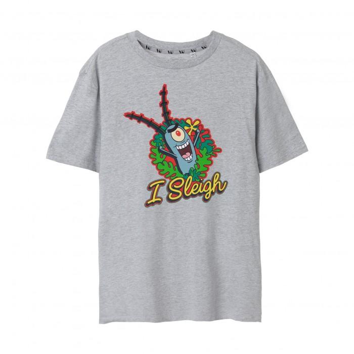 SpongeBob SquarePants Womens/Ladies I Sleigh Marl T-Shirt L gris