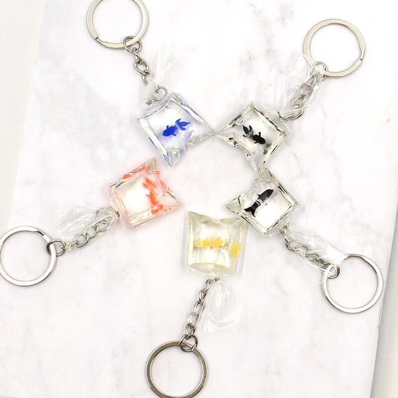 Goldfish Keychain Fish Keyring 1.Black