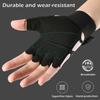 1 Pair Sports Fitness Half-Finger Gloves Breathable Back Design Non-Slip Prevent Calluses Gloves for Yoga and Outdoor Cycling
