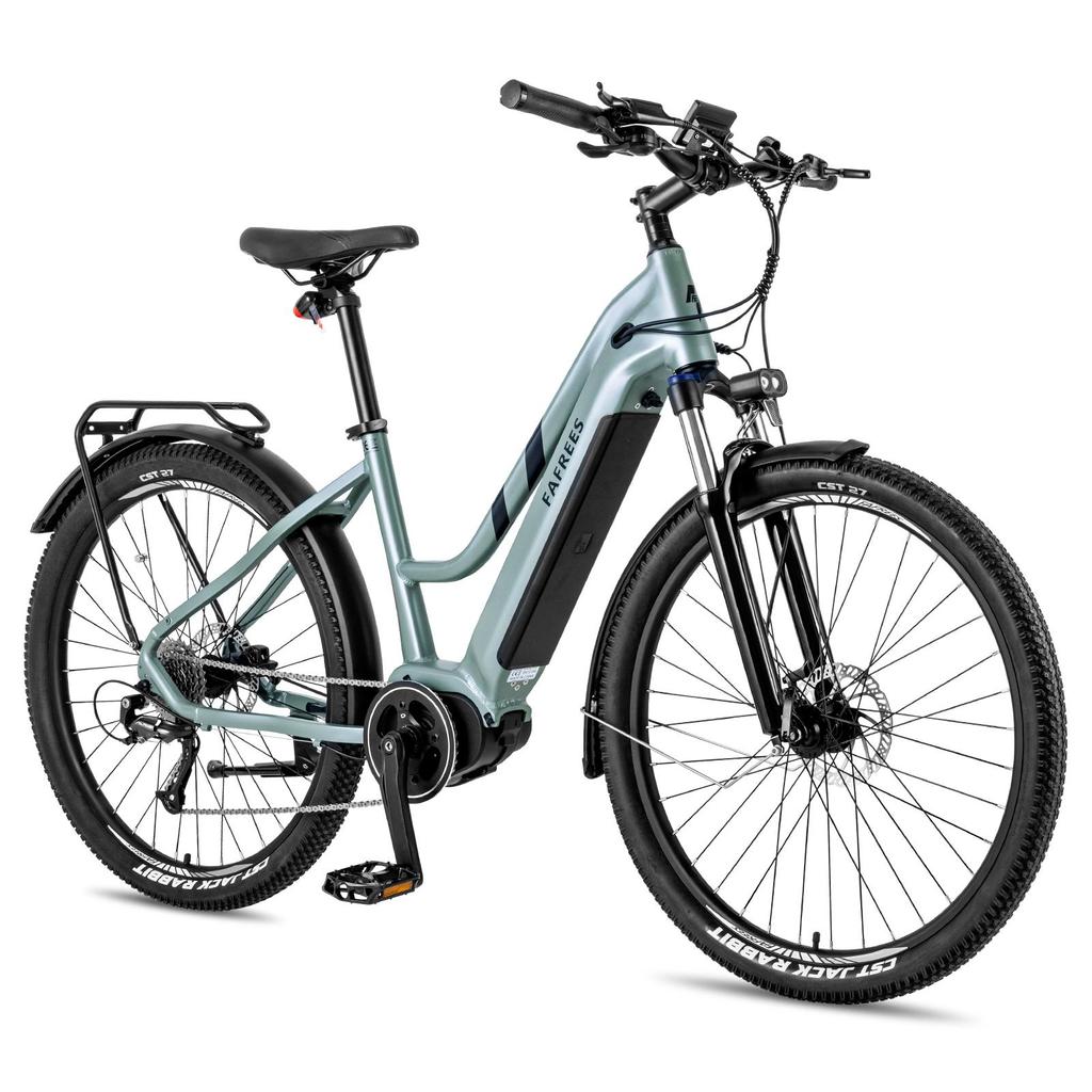 FAFREES FM8 Elektrofahrrad mit Kindersitz 27,5 Zoll Breitreifen 250W Mittelmotor 25km Max. Geschwindigkeit 36V14,5Ah Akku 100-120km Reichweite APP-Steuerung