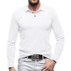 Men's Solid Color Button Lapel Long Sleeve Top Men's Casual Fashion Long Sleeve Top