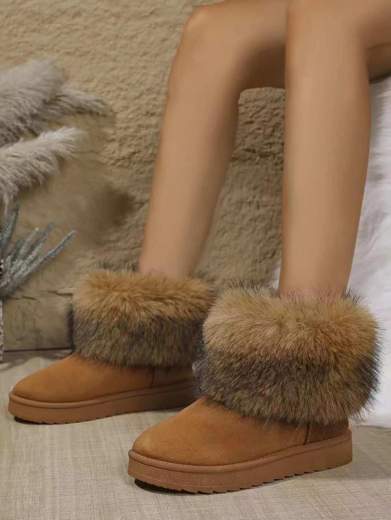 

Модные женские толстые пушистые зимние сапоги, повседневные, длинные, с плюшевой хлопковой подкладкой, женские, удобные, теплые, с искусственным мехом, зимние сапоги 43 жёлтый