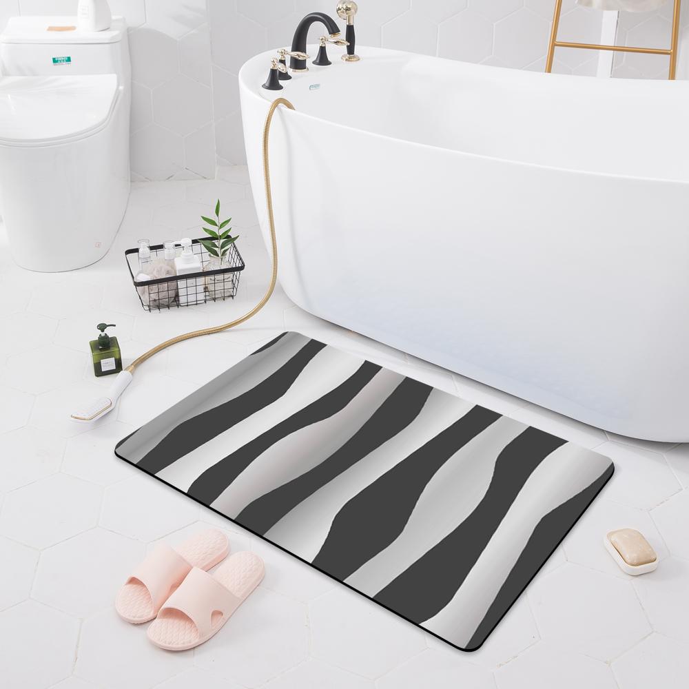 Tapete absorvente antiderrapante, capacho para porta de banheiro, piso de vaso sanitário, chuveiro, banheira, tapete de cozinha moderno