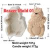 3D Cute Cat And Dog Silicone Candle Mold DIY Cartoon Animal Sheep Beavers Scented Home Candle Chocolate Cake Decor