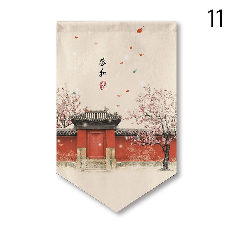 Chinese Style Pennant Home Decor Door Head Curtain Shop Signboard Homestay Teahouse Hanging Half-curtain Kitchen Short Curtain