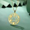  Judaism Hexagonal Star Necklaces Stainless Steel Sacred Moon Phase Pendant Choker Women Men Jewish Blessing Jewelry Gift