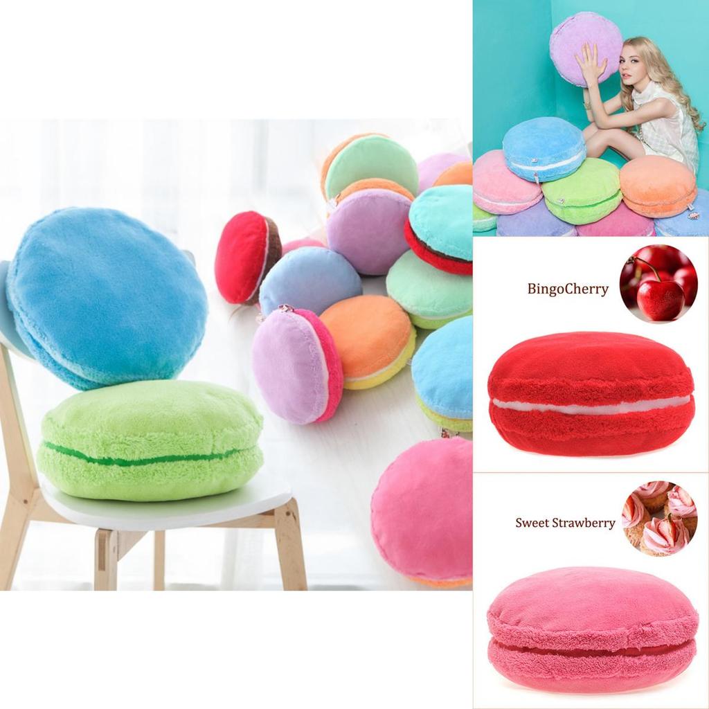 Charming 15 Inch Macaronshaped Cushion With Plush Cover And Supportive Pp Cotton Filling