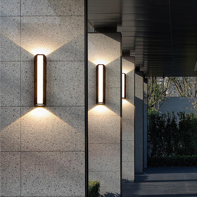 IP65 Outdoor Waterproof Wall Lamp for Stairway Corridor Courtyard Exterior Balcony Up and Down LED Wall Lights Indoor Outdoor