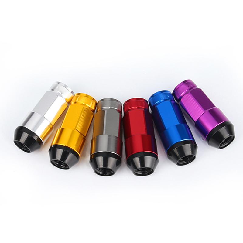 New Racing 20Pcs Set Composite Nut Anti Theft Alloy Aluminum Lock Wheel Lug Nut Bolt M12x1.5 M12x1.25