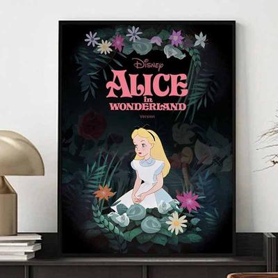 Gyémántfestmény Alice Csodaországban Témájú Illusztrációk 5D Gyémántfestmény Művészet Hímzés Keresztszemes Hálószoba Dekoráció