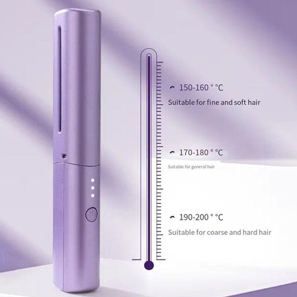 USB Hair Straightener Rechargeable Fast Heating Comb Portable Lazy Wireless Hair Hot Comb Women