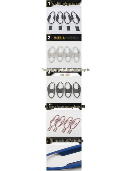 Set of Stainless Steel Door Bowl Covers for Ford Escort - Fits 16 Models