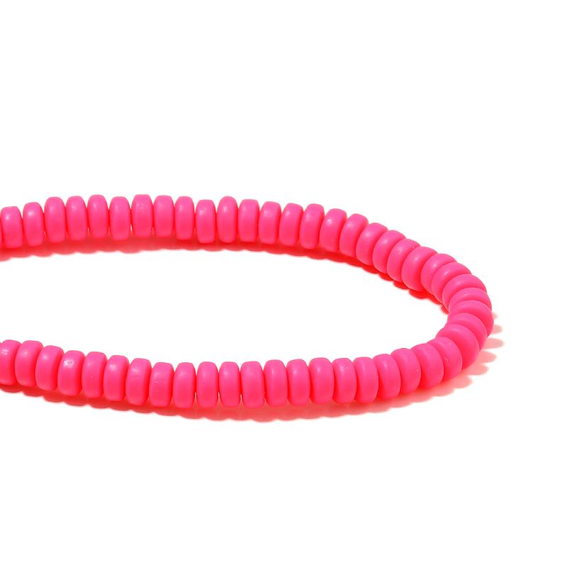 1 String Flat Round Soft Beads Colored Pottery Hole 2mm Spacer Bead For Diy Bracelet Necklace Women Jewelry Accessories Supplies