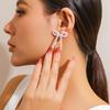 HX6F Bowknot Earrings Versatile Accessories Exquisite Bowknot Studs Earrings