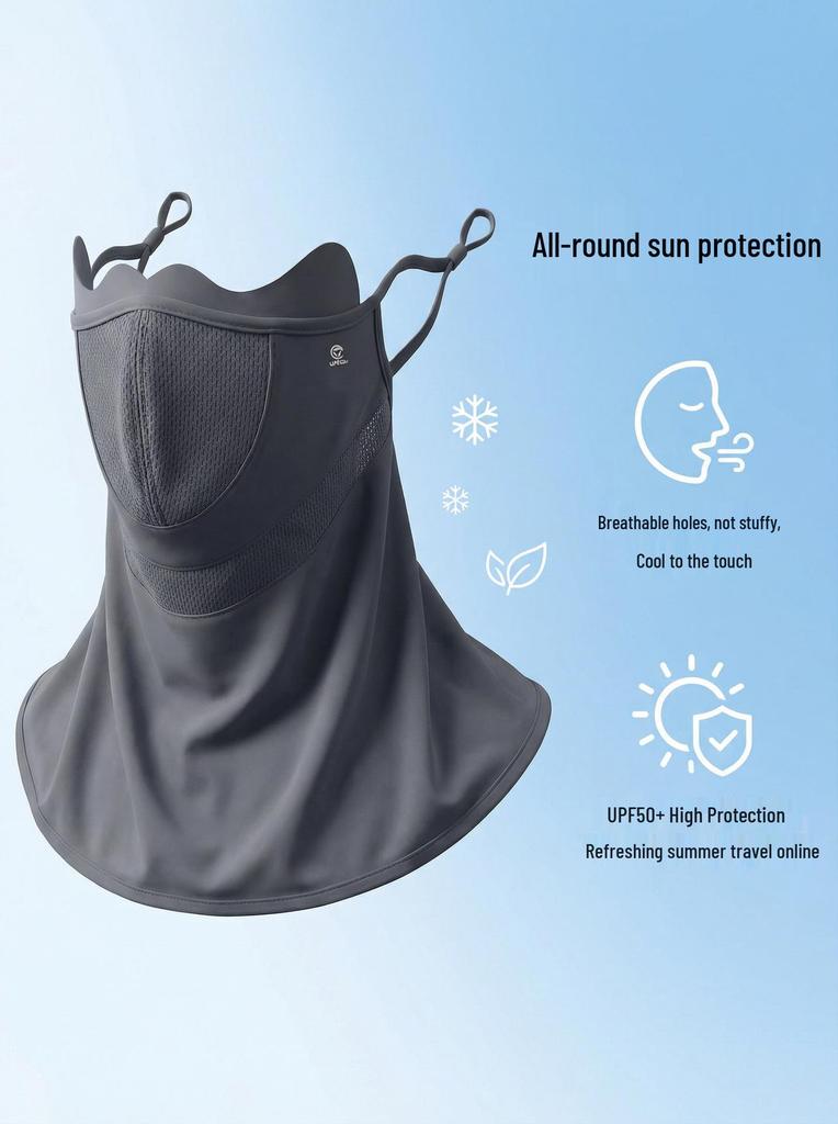Ice Silk Breathable Sun Protection Mask: Women's Full Face and Neck Shield for Cycling