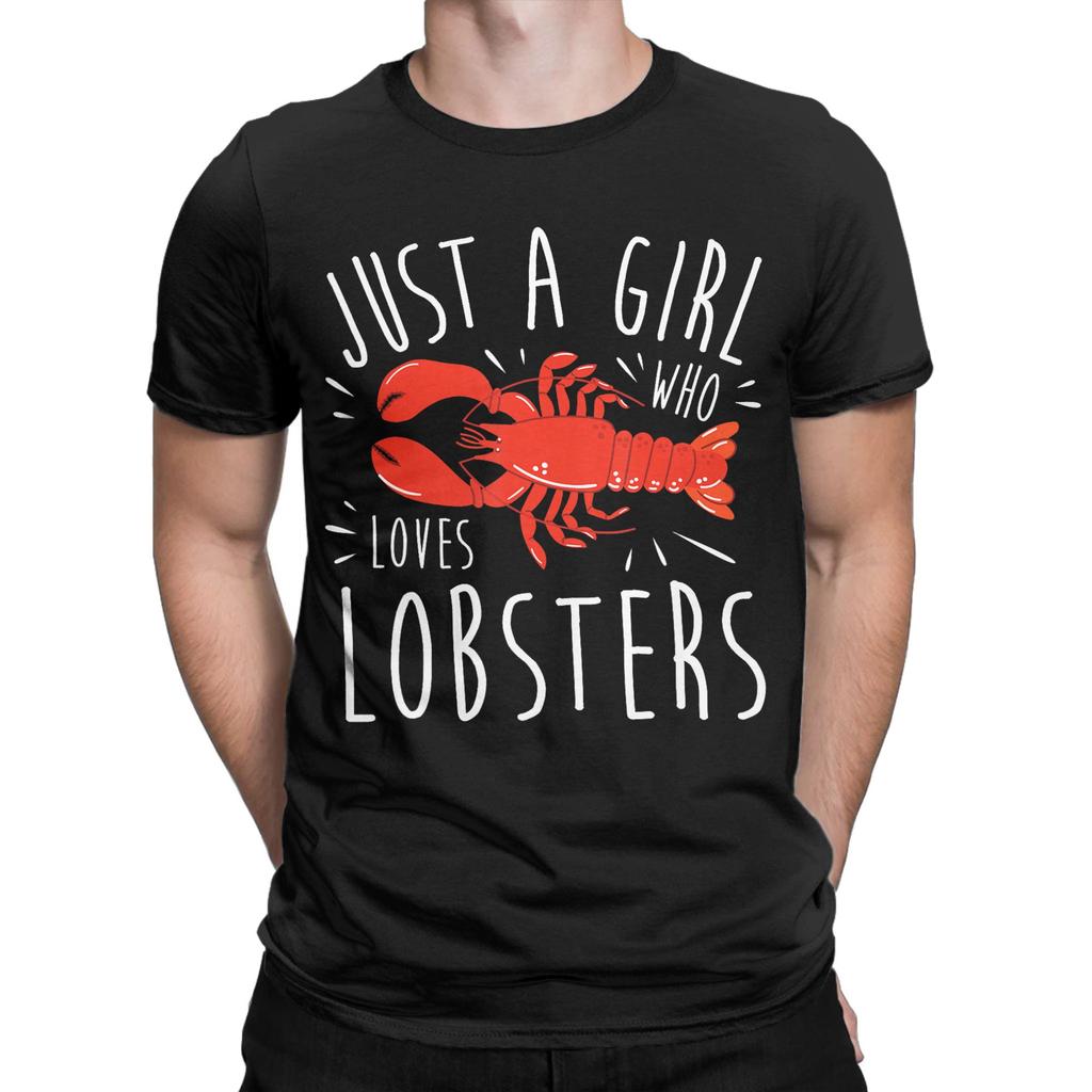 Unisex Unisexs Tshirt Lobster Lovers Club Funny Cotton Tee Shirt Short Sleeve T Shirts Crew Neck Clothes Big Size