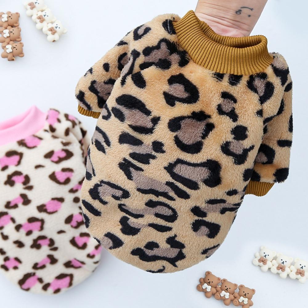 Leopard Print Magic Fight Medium and Large Dog Puppy Dog Autumn and Winter Warm Pet Supplies Cat Two-legged Dog Clothes Cat Clothing Vest