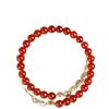 High-End Red Agate and Yellow Crystal Bracelet: Elegant Fashion Jewelry for Women and Couples