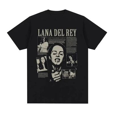 Singer Lana Del Rey Print T Shirt Women Fashion Hip Hop Unisexs Tshirts Streetwear Harajuku Short Sleeve TShirt Unisex Summer Tee