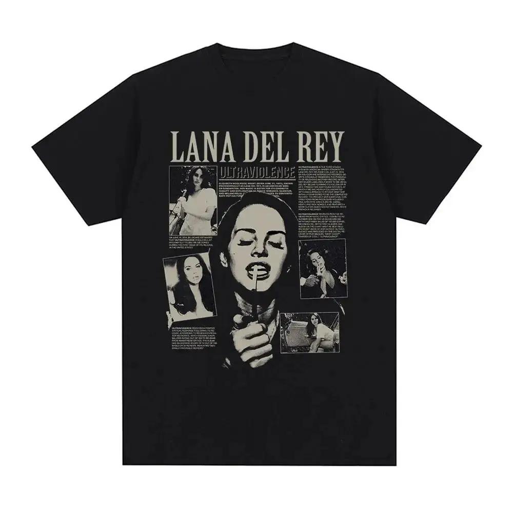 Lana Del Rey Ultraviolence Collage Print Zwart Katoenen T-shirt