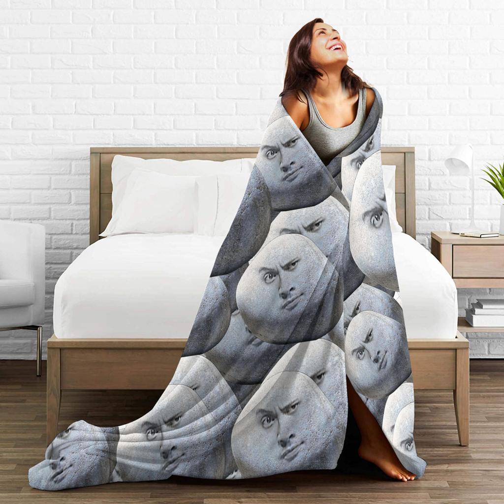 Strong The Rock Dwayne Johnson Plush Blanket Kids Adult Flannel Bedding Throws For Couch Chair Super Soft Bedspread Gift Idea